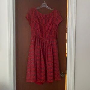 Anthropologie Moulinette Soeurs Rubied Red Dress 6